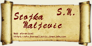 Stojka Maljević vizit kartica